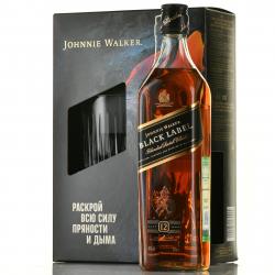 Johnnie Walker Black Label 12 years - виски Джонни Уокер Блэк Лейбл 12 лет 0.7 л в подарочном наборе