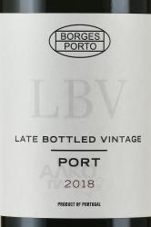 Borges LBV Port 2018 - портвейн Боржес ЛБВ 2018 год 0.75 л в п/у