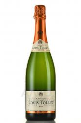 Champagne Louis Tollet Brut - шампанское Шампань Луи Тойе Брют 0.75 л белое брют