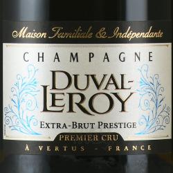 Champagne Duval-Leroy Extra Brut Prestige Premier Cru - шампанское Шампань Дюваль Леруа Экстра-Брют Престиж Премье Крю 0.75 л белое экстра брют
