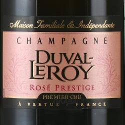 Champagne Duval-Leroy Rose Prestige Premier Cru - шампанское Шампань Дюваль-Леруа Розе Престиж Премье Крю 0.375 л розовое брют