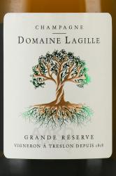 Champagne Domaine Lagille Grande Reserve - шампанское Шампань Домен Лажиль Гранд Резерв 0.75 л белое брют