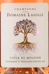 Champagne Domaine Lagille Fleur de Meunier - шампанское Шампань Домен Лажиль Флер де Менье 0.75 л розовое брют