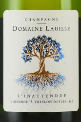 Champagne Domaine Lagille L’inattendue - шампанское Шампань Домен Лажиль Линаттандю 0.75 л белое брют