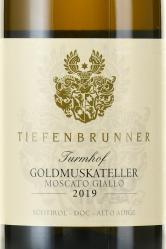 вино Tiefenbrunner GoldMuskateller 0.75 л белое сухое этикетка