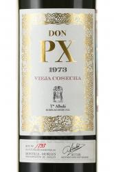 херес Sherry Toro Albala Don PX Seleccion Montilla-Moriles 1973 0.75 л этикетка