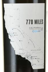 770 Miles Zinfandel - вино 770 Миль Зинфандель 0.75 л красное сухое