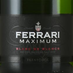 Ferrari Maximum Blanc de Blancs DOC - вино игристое Феррари Максимум Блан де Блан ДОК 0.75 л белое брют
