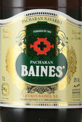ликер Pacharan Baines 0.7 л этикетка