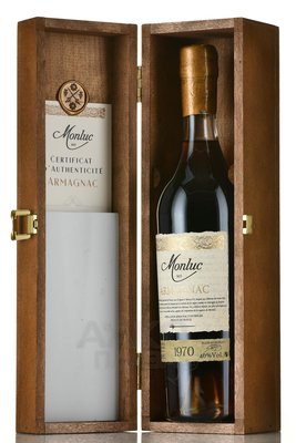 Armagnac Monluc 1970 - арманьяк Монлюк 1970 год 0.7 л в п/у дерево