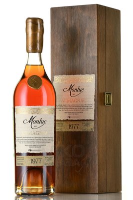 Monluc Armagnac 1977 - арманьяк Монлюк 1977 год 0.7 л в п/у дерево