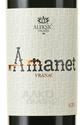 Aleksic Amanet Vranac - вино Алексич Аманет Вранац 0.75 л красное сухое