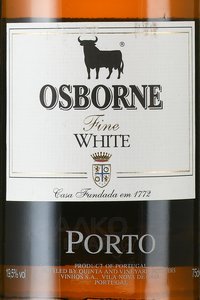 портвейн Porto Osborne White 0.75 л этикетка