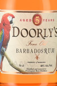 ром Doorly’s 5 years 0.7 л этикетка