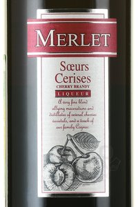 Merlet Soeurs Cerises Cherry Brandy - ликер на основе коньяка Мерле Сюр Сериз Черри Бренди 0.7 л