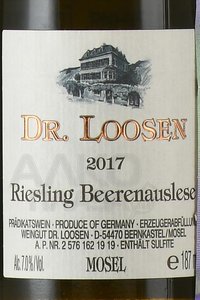 вино Dr. Loosen Riesling Beerenauslese 0.75 л этикетка