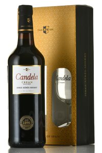 Sherry Candela Cream with glass - херес Кандела Крим 0.75 л с бокалом