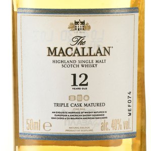 Macallan Triple Cask Matured 12 years - виски Макаллан Трипл Каск Мейчурд 12 лет 0.05 л
