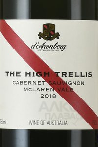 Вино D`Arenberg The High Trellis Cabernet Sauvignon 0.75 л этикетка