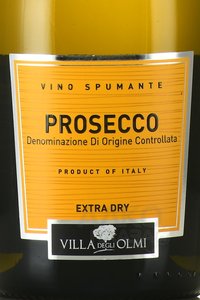 Villa degli Olmi Prosecco DOC Extra Dry - вино игристое Просекко Вилла Дельи Олми Спуманте Экстра Драй DOC 0.75 л