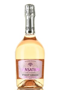 Sensation Pinot Grigio Rose - вино игристое Сенсейшен Пино Гриджио Розе 0.75 л розовое брют