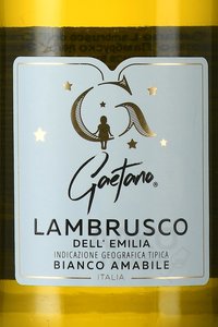 Gaetano Lambrusco dell’Emilia - вино игристое Гаэтано Ламбруско дель’Эмилия 0.75 л белое полусладкое