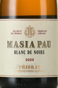 Masia Pau Blanc de Noirs - вино Масиа Пау Блан де Нуар 0.75 л белое сухое