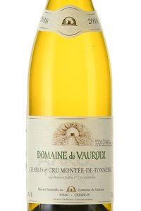 вино Domaine de Vauroux Chablis 1er Cru Montee de Tonnerre 0.75 л этикетка