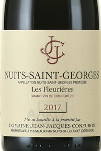 Domaine Jean-Jacques Confuron Nuits-Saint-Georges Les Fleurieres - вино Домен Жан-Жак Конфюрон Нюи-Сен-Жорж Ле Флёрьер 2017 год 0.75 л красное сухое