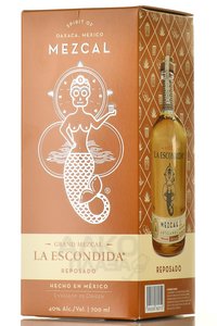 мескаль Grand Mezcal La Escondida 100% Agave Reposado 0.7 л подарочная коробка