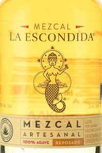 мескаль Grand Mezcal La Escondida 100% Agave Reposado 0.7 л этикетка