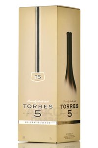 бренди Torres 5 years 0.7 л подарочная коробка