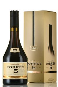 бренди Torres 5 years 0.7 л в подарочной коробке