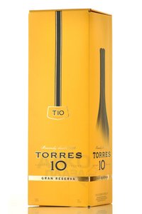 бренди Torres 10 years 0.7 л подарочная коробка