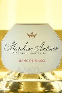 Marchese Antinori Blanc de Blancs Brut Franciacorta DOCG - вино игристое Маркезе Антинори Франчиакорта Брют Блан де Блан ДОКГ 1.5 л белое брют в п/у