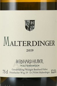 вино Бернхард Хубер Мальтердингер 0.75 л белое сухое этикетка