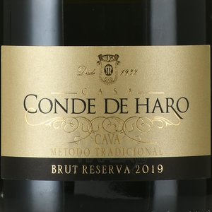 Conde de Haro Reserva Cava Metodo Tradicional - вино игристое Конде де Аро Ресерва Кава Методо Традисиональ 0.75 л белое экстра брют в п/у