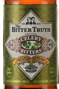 Биттер The Bitter Truth Celery Bitters 0.2 л этикетка