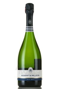 Besserat de Bellefon Bleu Brut - вино игристое Бессера де Бельфон Блю Брют 0.75 л белое брют в п/у