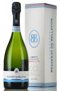 Besserat de Bellefon Extra Brut - вино игристое Бессера де Бельфон Экстра Брют 0.75 л белое экстра брют в п/у