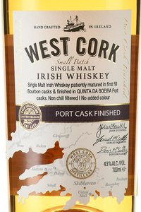 West Cork Port Cask Finished - виски Вест Корк Порт Каск Финишд 0.7 л в п/у