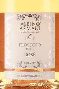 Albino Armani Prosecco Rose - вино игристое Альбино Армани Просекко Розе 0.75 л брют розовое