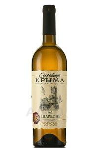 Вино Шардоне Сокровища Крыма 0.75 л белое полусладкое