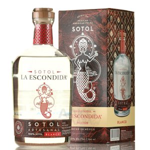 мескаль Grand Sotol La Escondida 100% Sotol 0.7 л в подарочной коробке