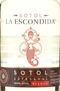 мескаль Grand Sotol La Escondida 100% Sotol 0.7 л этикетка