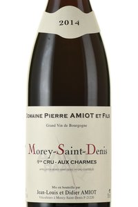 Domaine Pierre Amiot et Fils Morey-Saint-Denis 1er Cru Aux Charmes AOC - вино Домэн Пьер Амьё э Фис Море-Сан-Дени Премье Крю АОС О Шарм 0.75 л красное сухое