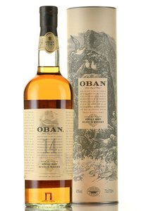 Oban Malt 14 years old in tube - виски Оубэн 14 лет 0.75 л в тубе