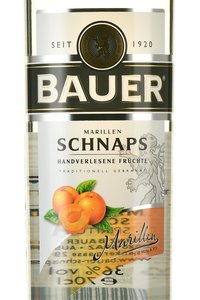 шнапс Bauer Marillen 0.7 л этикетка