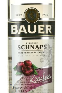 шнапс Bauer Kirschen 0.7 л этикетка