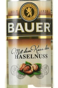 шнапс Bauer Haselnuss 0.04 л этикетка